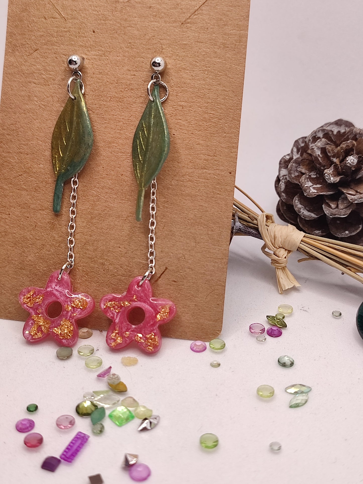 Boucles d'oreilles "danse de pétales"