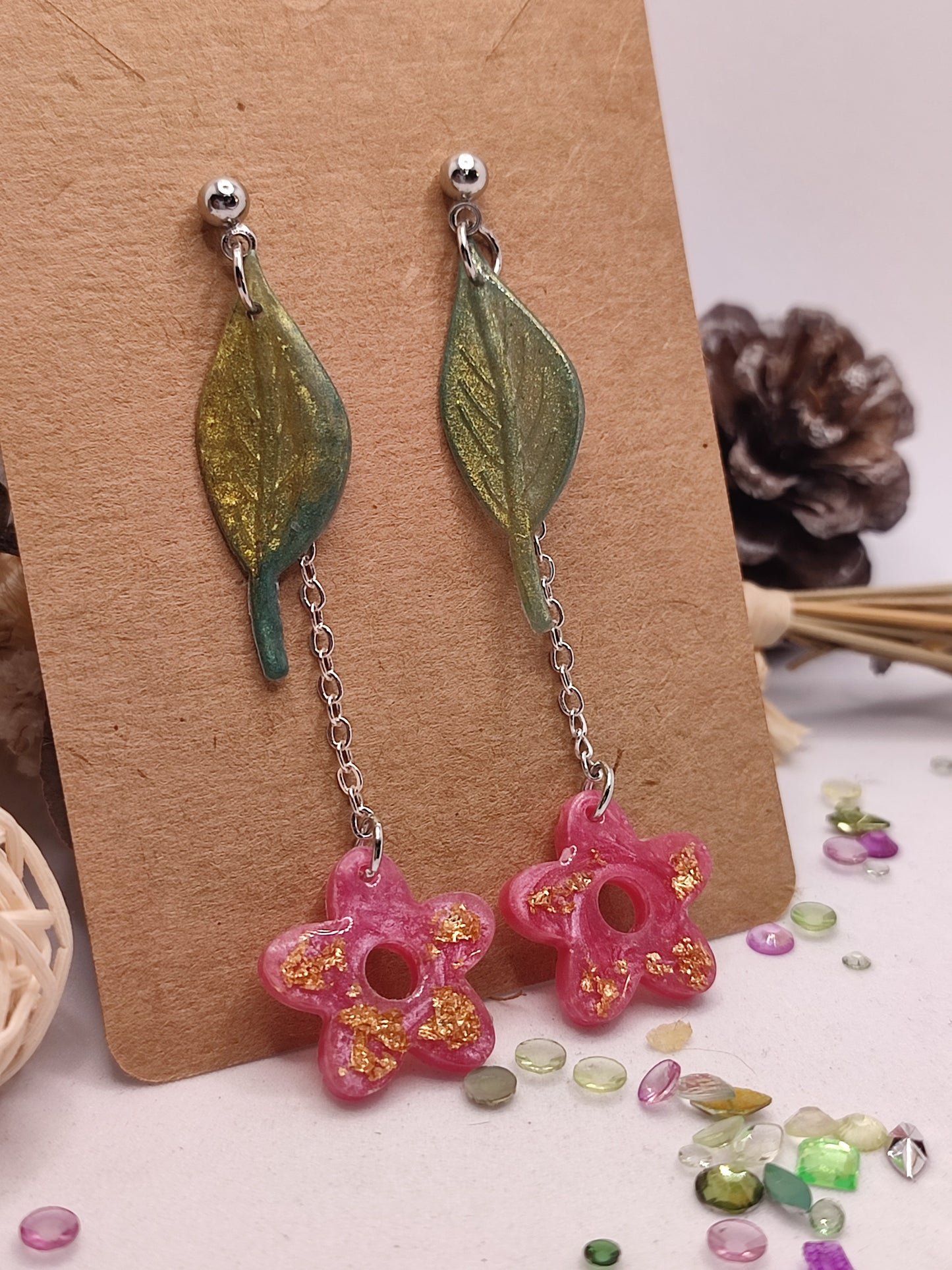 Boucles d'oreilles "danse de pétales"