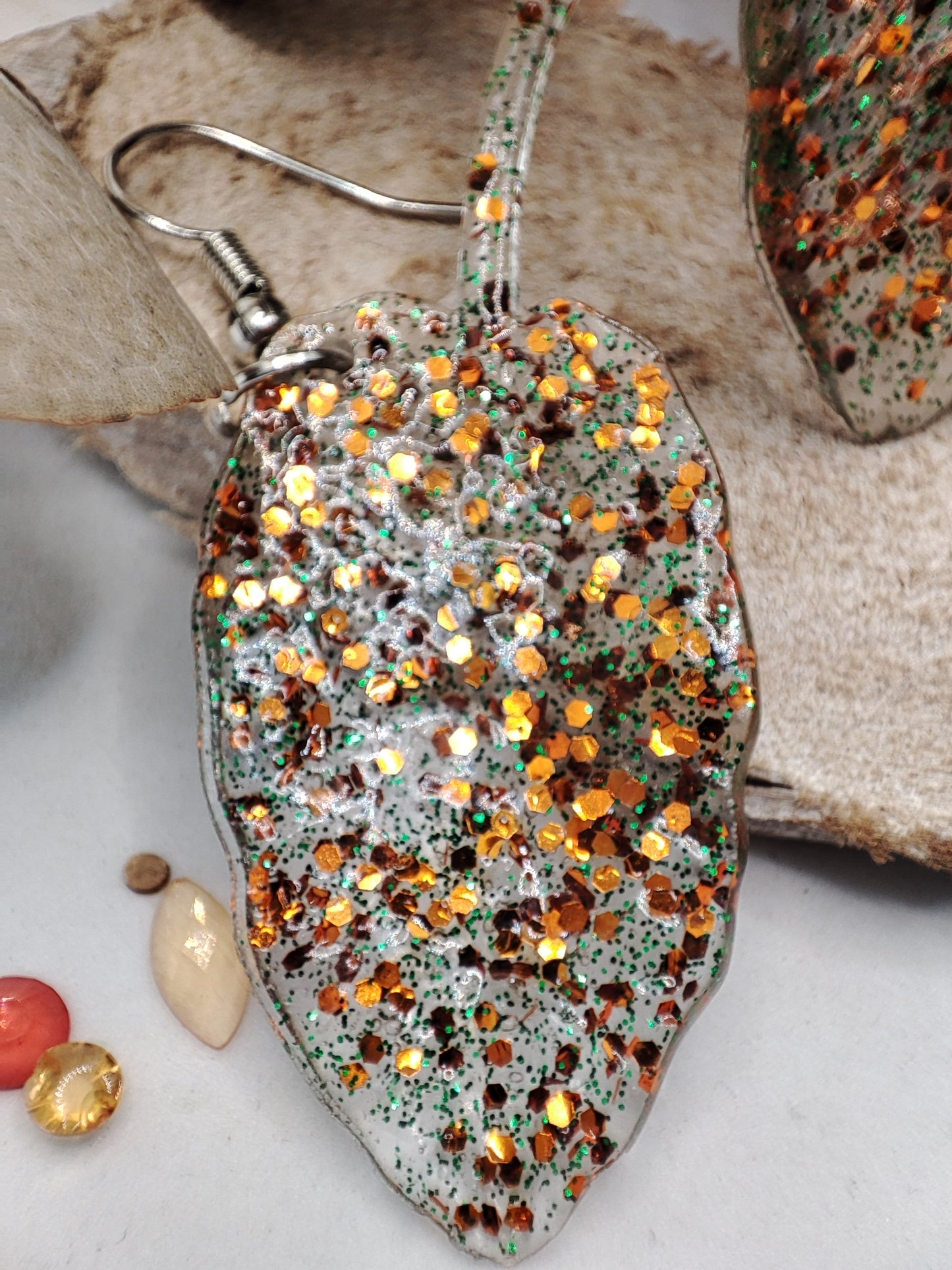 Boucles d'oreilles "Feuille d'automne"