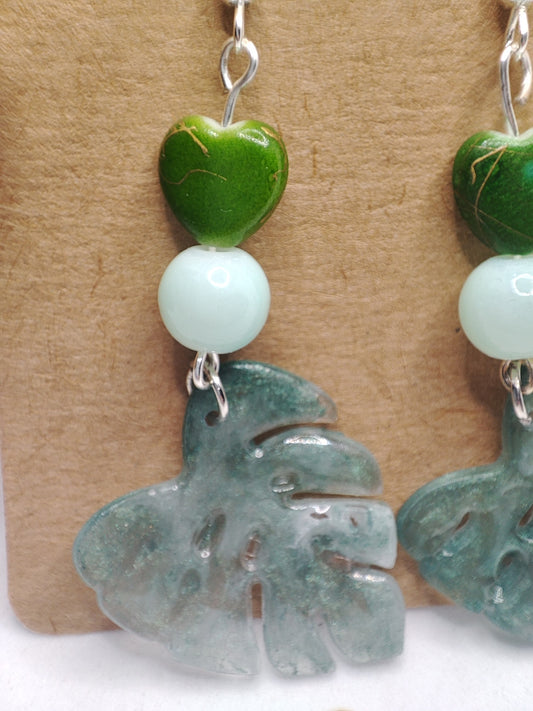 Boucles d'oreilles "Aura végétal"