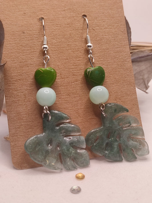 Boucles d'oreilles "Aura végétal"