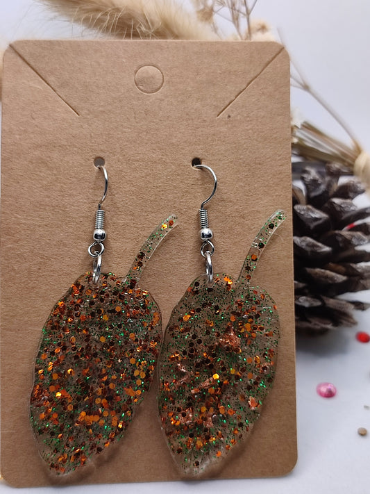 Boucles d'oreilles "Feuille d'automne"
