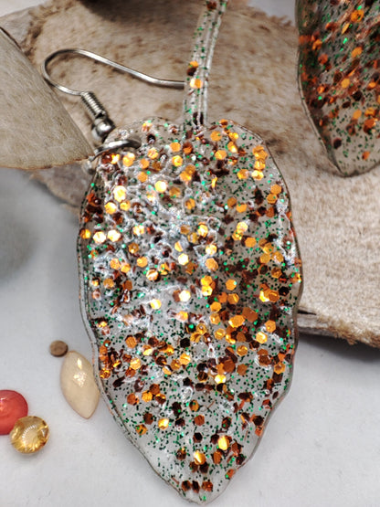 Boucles d'oreilles "Feuille d'automne"
