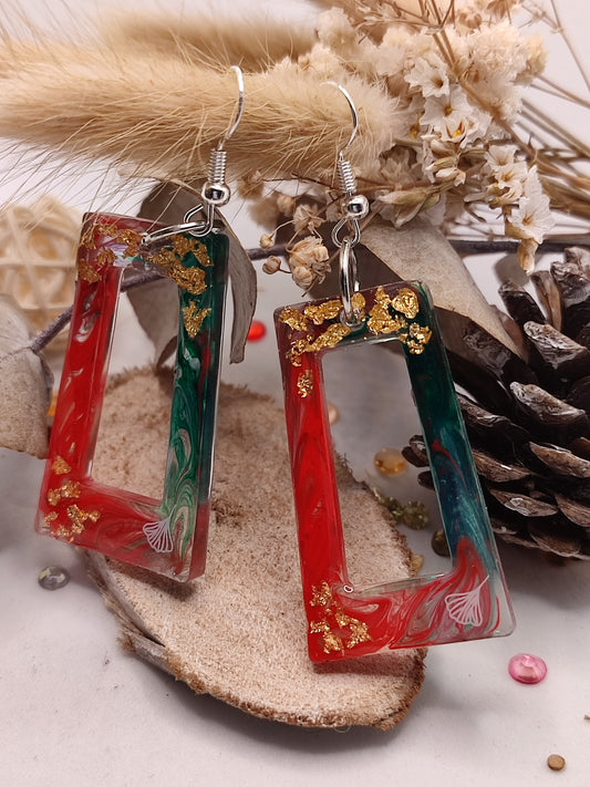 Boucles d'oreilles trapèze