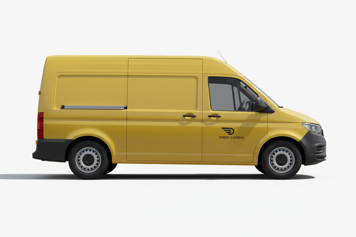 camionette de livraison jaune 